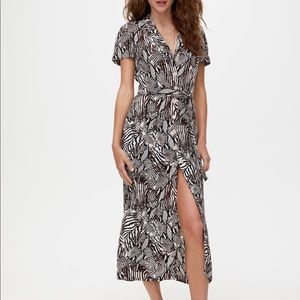 Aritzia animal print shirt dress